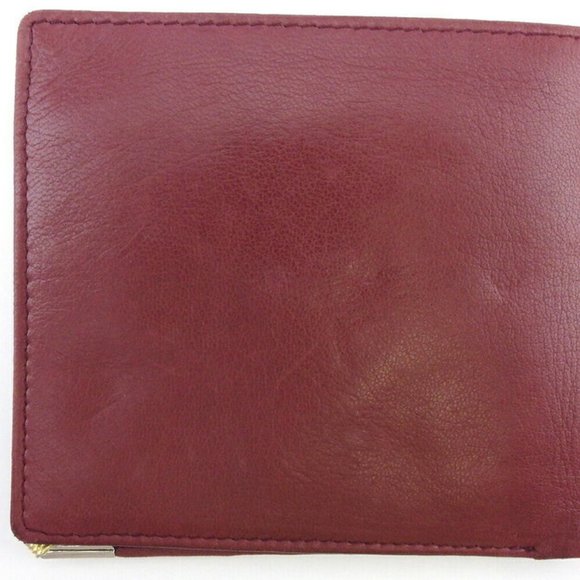 DIOR Two-fold wallet CD Mark Bordeaux Leather Auth USED T18173 - Picture 2 of 8
